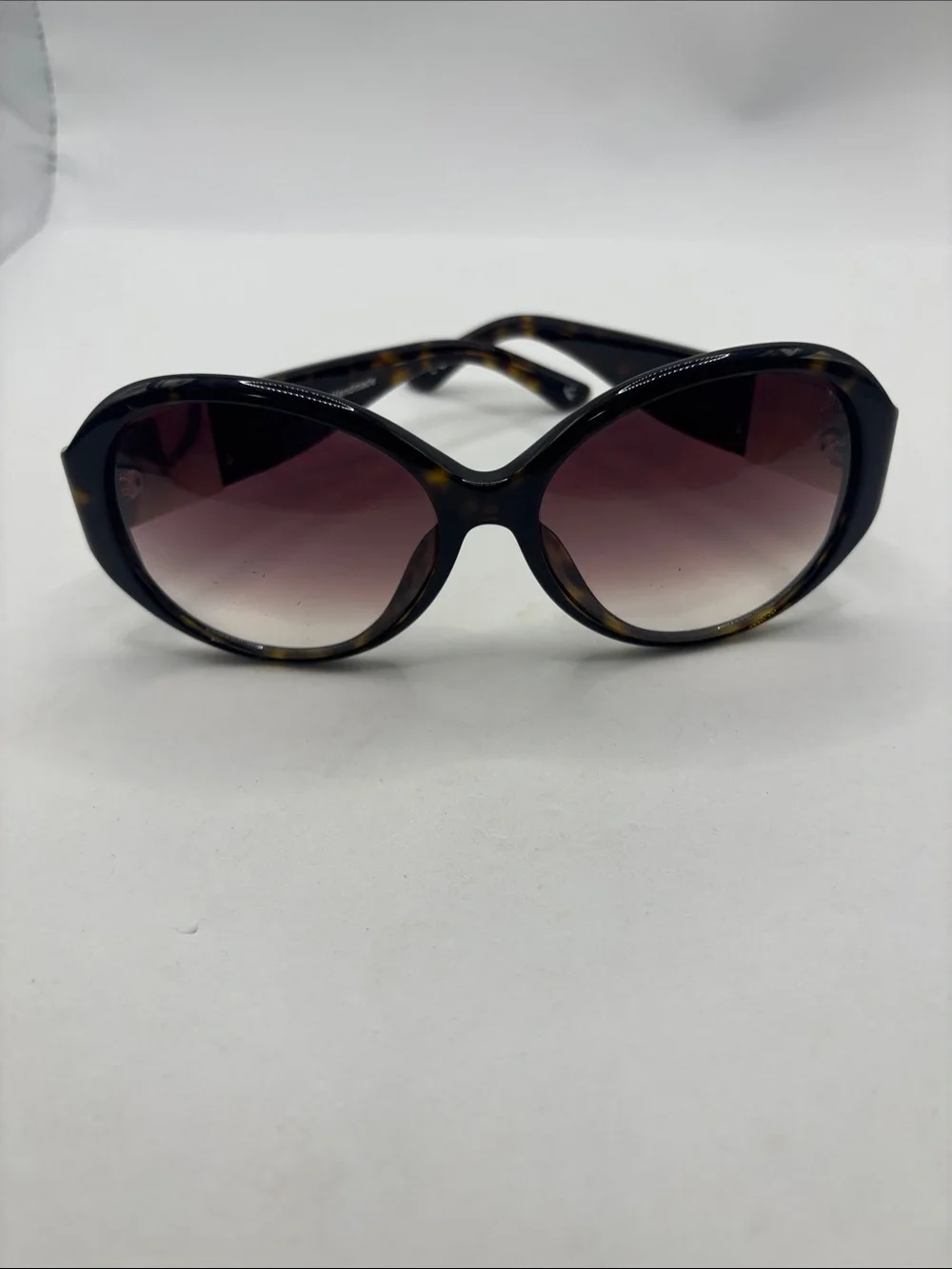 VTG Brighton Brown Foxy Lady Tortoiseshell Frame Handmade Italy silver accents - Picture 1 of 14